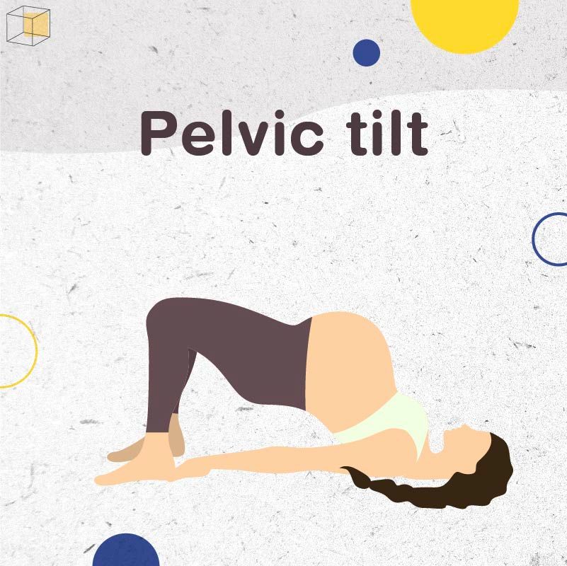 ท่าออกกำลังกายคนท้อง “Pelvic tilt”