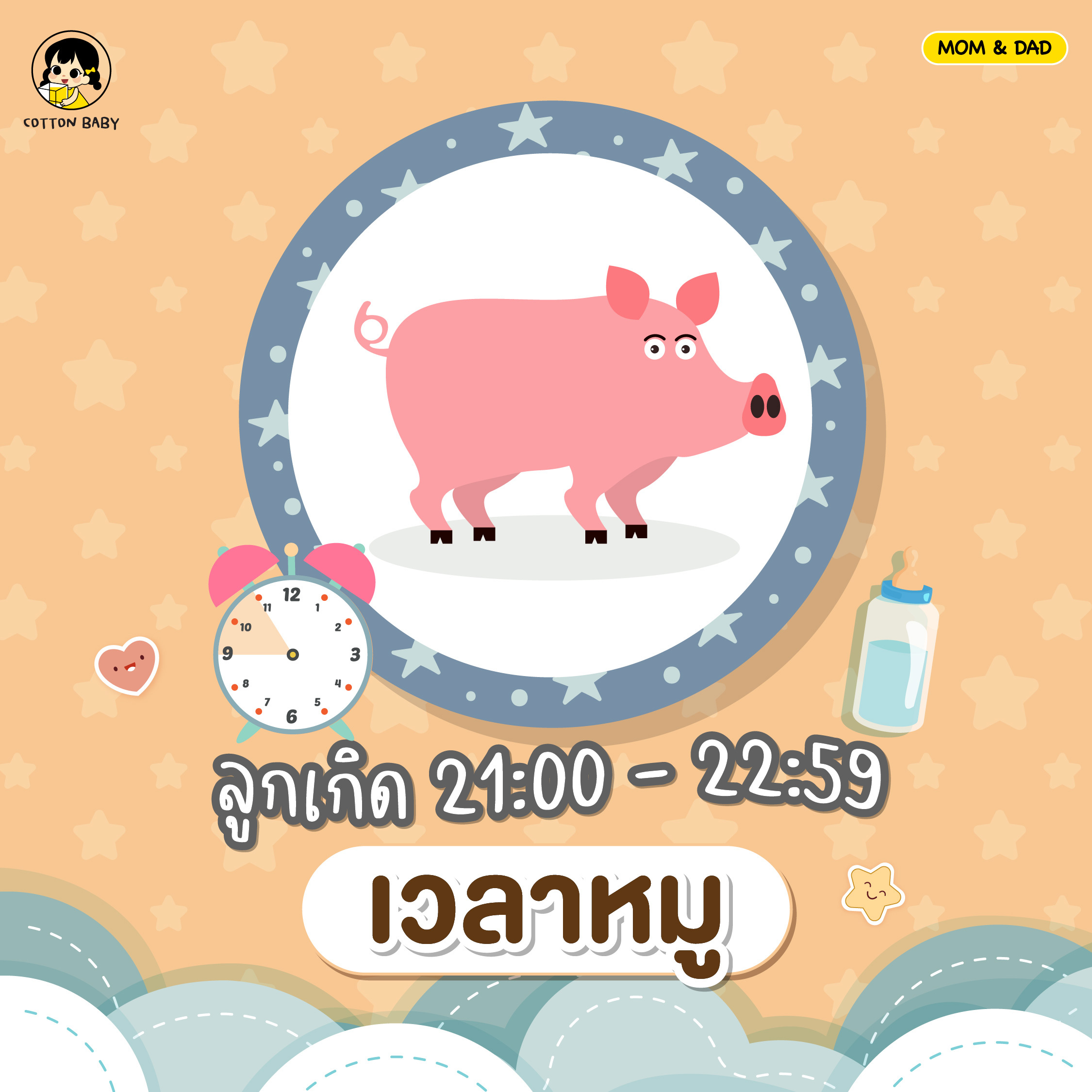 ฤกษ์คลอดตามเวลาเกิด : เวลาหมู