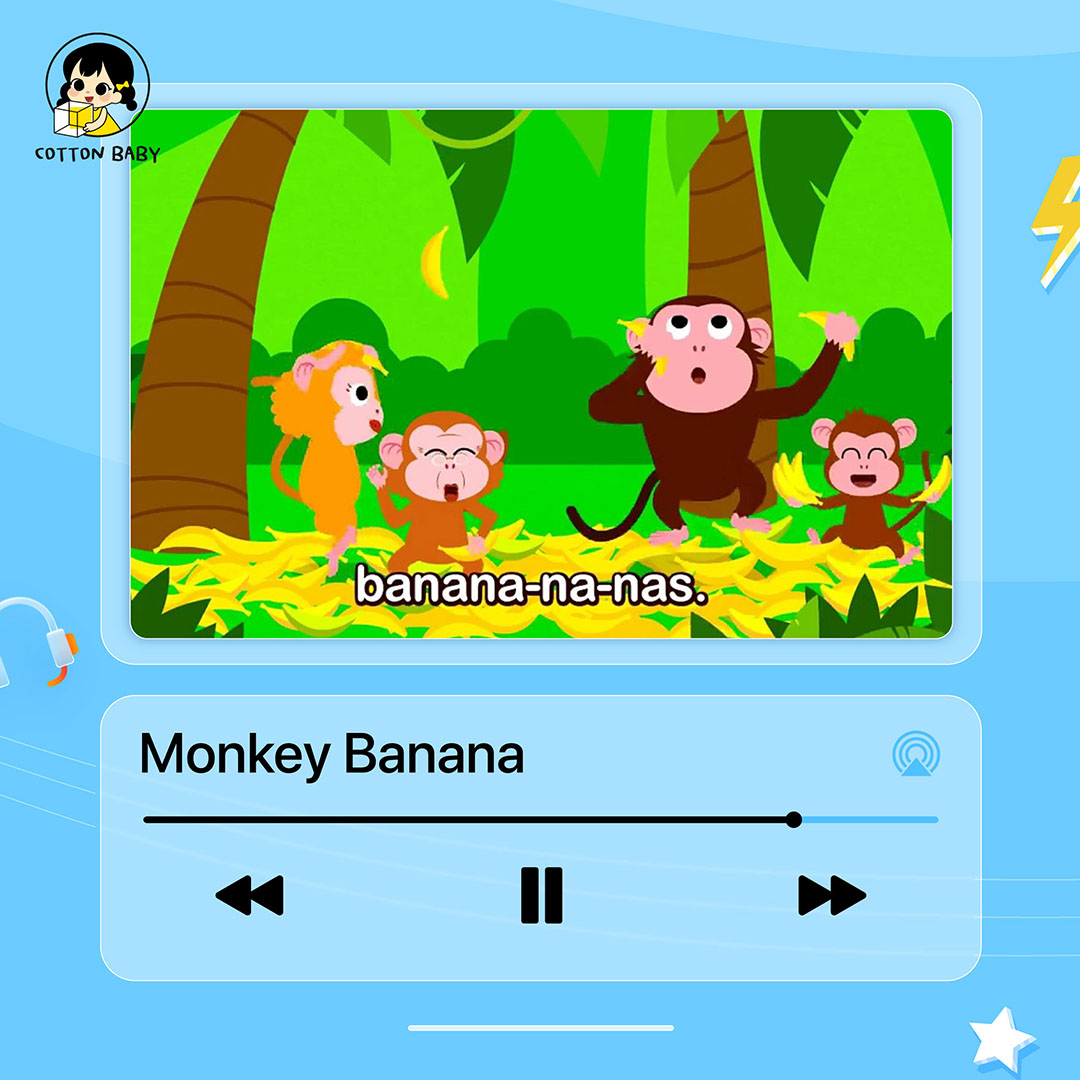 เพลงภาษาอังกฤษสำหรับเด็ก Monkey Banana